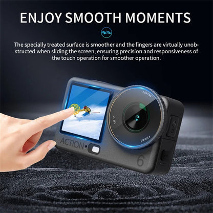 3 Sets for DJI Osmo Action 6 Home Screen Film + Front Screen Film + Lens Protector Tempered Glass Camera Film Set