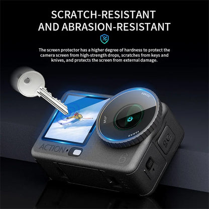 3 Sets for DJI Osmo Action 6 Home Screen Film + Front Screen Film + Lens Protector Tempered Glass Camera Film Set