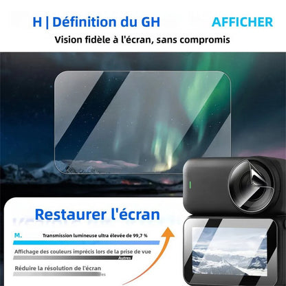 3 Sets For DJI Osmo Nano Tempered Glass Screen Film + Soft PE Lens Protector Camera Film Set