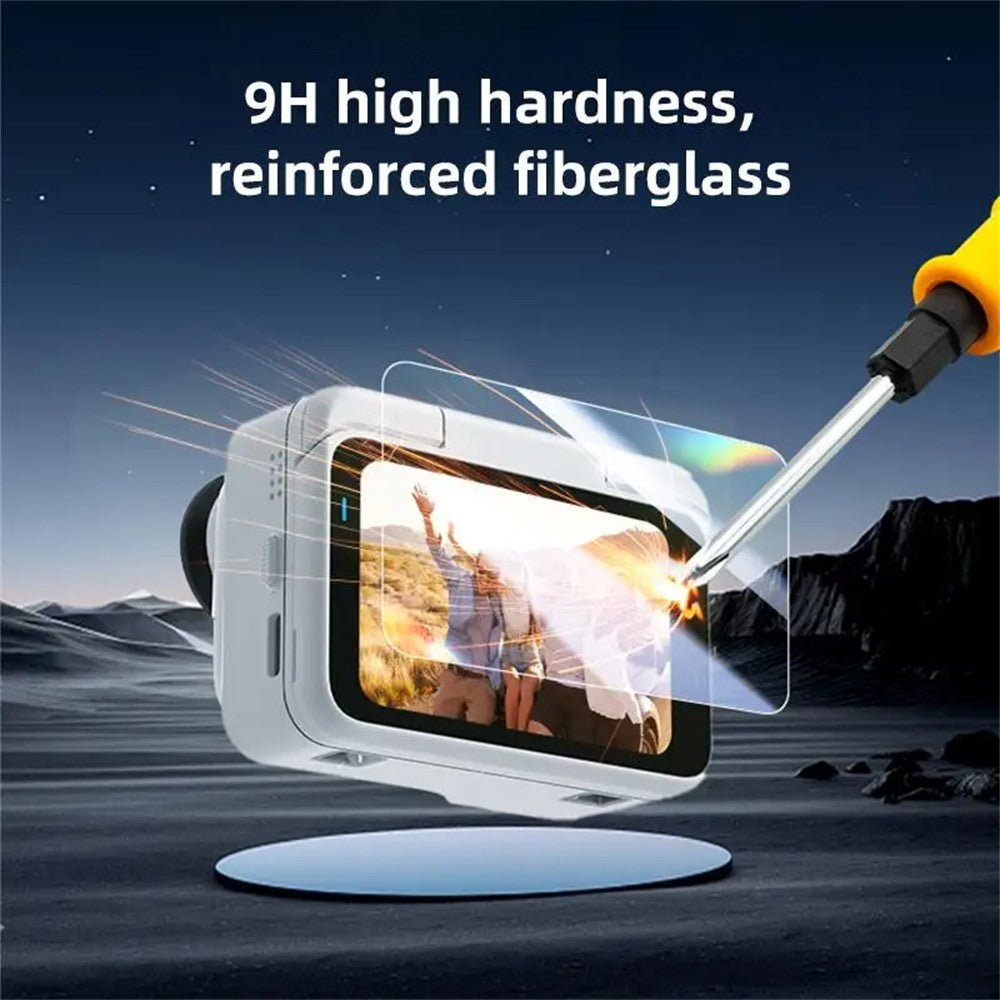 2 Sets For Insta360 Go Ultra Tempered Glass Screen Film + Soft PET Lens Protector Camera Film Set