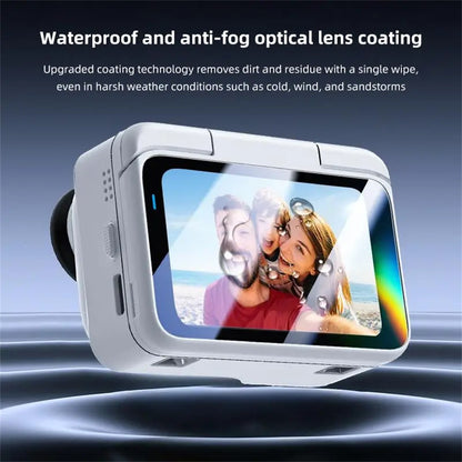 2 Sets For Insta360 Go Ultra Tempered Glass Screen Film + Soft PET Lens Protector Camera Film Set