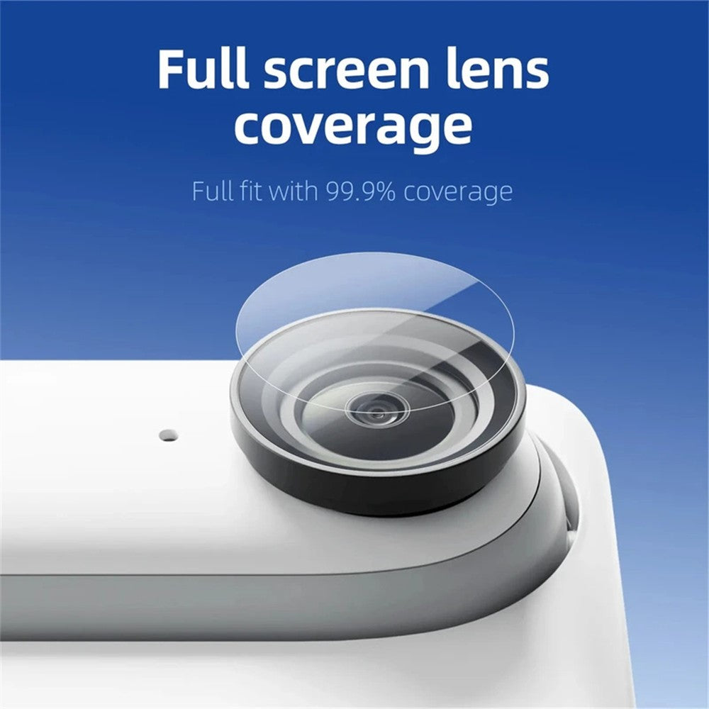 2 Sets For Insta360 GO 3S Camera Screen Film + Lens Film Tempered Glass 9H Hardness Screen Protectors