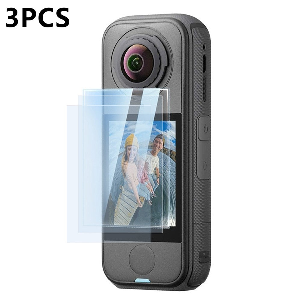 3Pcs For Insta360 X4 Air Tempered Glass Screen Protector HD Clear 9H Hardness Camera Film