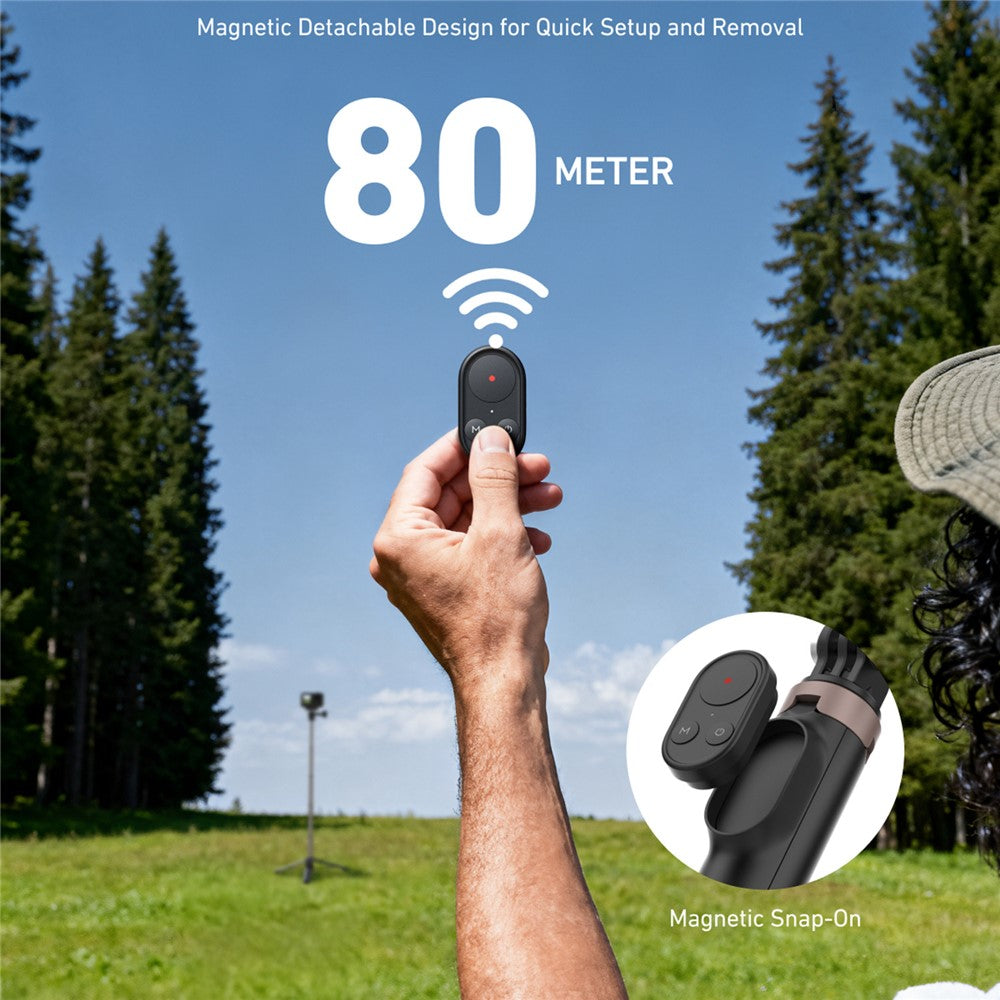 TELESIN S1-CSS-08 Vlog Selfie Stick for GoPro Hero 13 / 13 / 11 / DJI Osmo 360 Aluminum Alloy Tripod with Remote Control