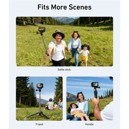 TELESIN S1-CSS-08 Vlog Selfie Stick for GoPro Hero 13 / 13 / 11 / DJI Osmo 360 Aluminum Alloy Tripod with Remote Control