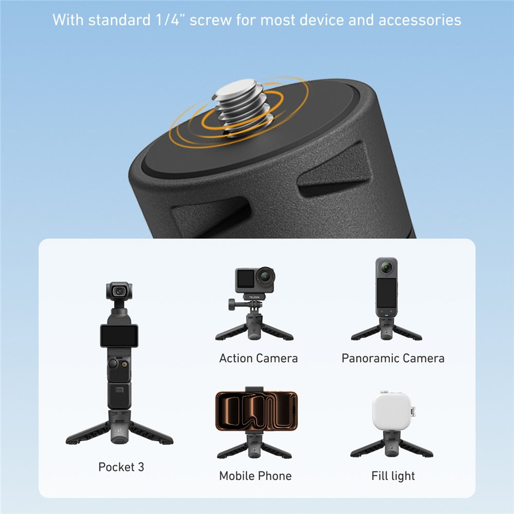 TELESIN S3-EAK-06 For DJI Osmo Pocket 3 Mini Tripod Quick Release Action Camera Desktop Stand Holder