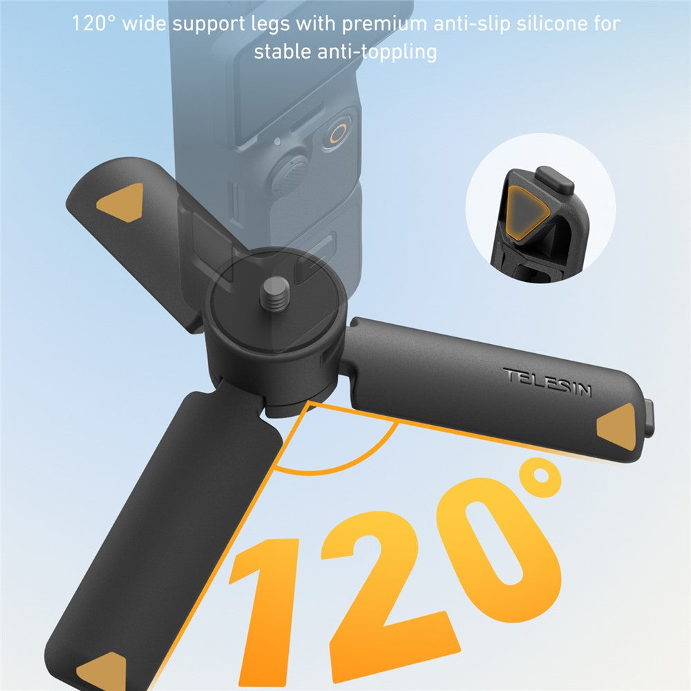 TELESIN S3-EAK-06 For DJI Osmo Pocket 3 Mini Tripod Quick Release Action Camera Desktop Stand Holder