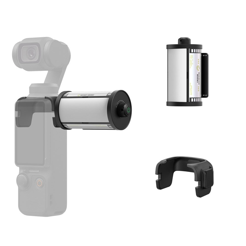 TELESIN S5-BGD-16 MagFilm Fill Light for DJI Action 6 / 5 / Pocket 3 Magnetic Cold Shoe RGB Color LED Light