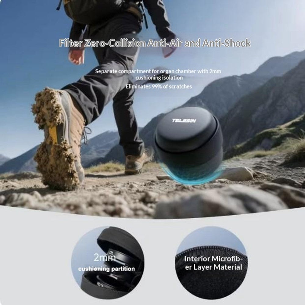 TELESIN S6-PRC-17 6 Slots Action Camera Filter Storage Case for DJI Osmo Action 6 / 5 Pro / 4 / 3 Filter Carring Box