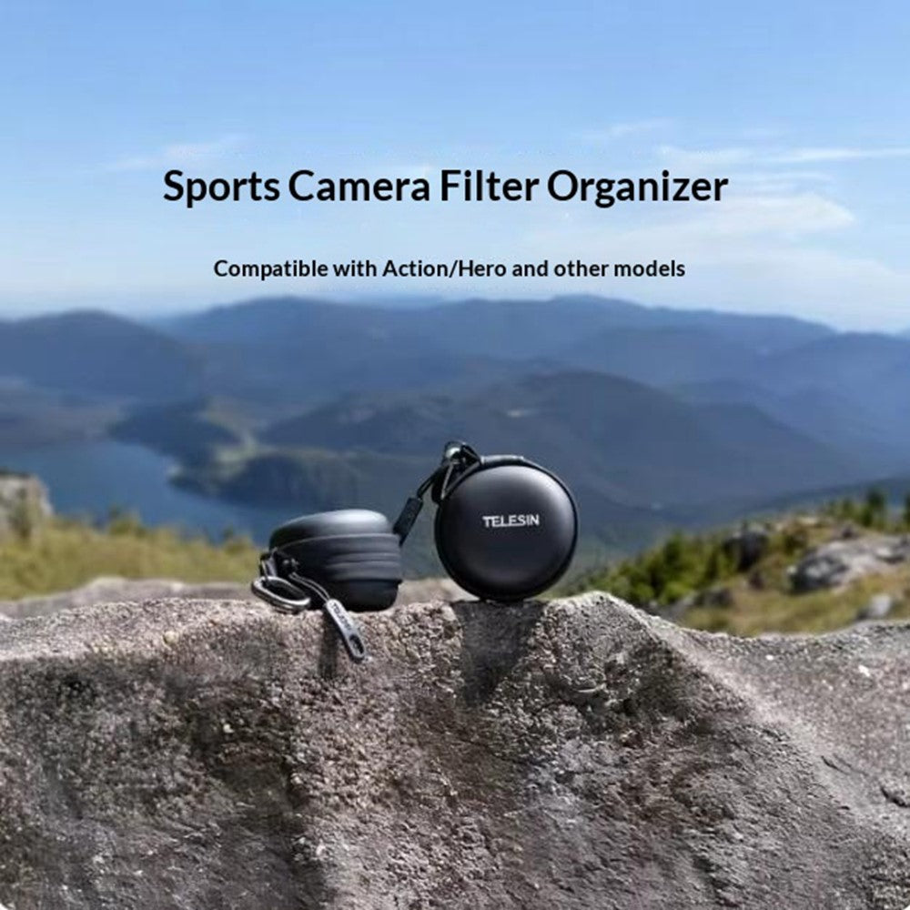 TELESIN S6-PRC-13 4 Slots Action Camera Filter Storage Case for DJI Osmo Action 6 / 5 Pro / 4 / 3 Filter Carring Box