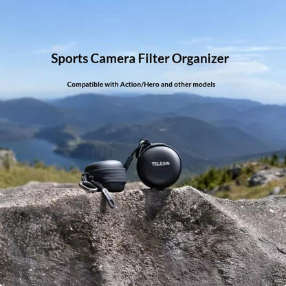 TELESIN S6-PRC-13 4 Slots Action Camera Filter Storage Case for DJI Osmo Action 6 / 5 Pro / 4 / 3 Filter Carring Box