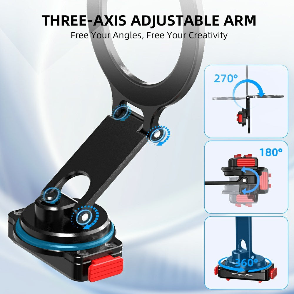 FLYMILE For Insta360 Ace Pro 2 / Ace Pro Quick Release Magnetic Mount Aluminum Alloy Camera Extension Stand