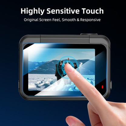 FLYMILE 1 Set For Insta360 Ace Pro 2 Camera Tempered Glass Screen Protector Front Rear Lens Film