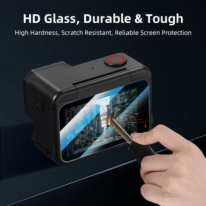FLYMILE 1 Set For Insta360 Ace Pro 2 Camera Tempered Glass Screen Protector Front Rear Lens Film