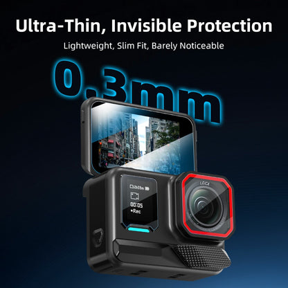 FLYMILE 1 Set For Insta360 Ace Pro 2 Camera Tempered Glass Screen Protector Front Rear Lens Film