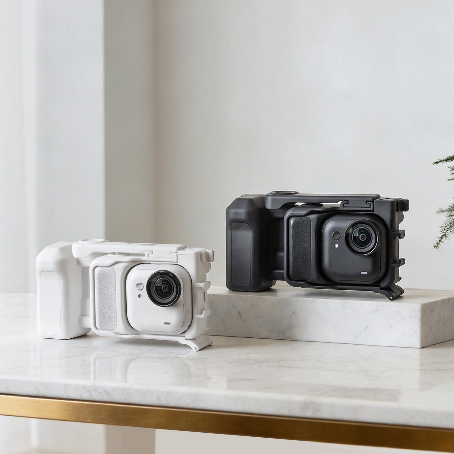 SUNNYLIFE GU-BK150 For Insta360 Go Ultra Rabbit Cage Handle Street Photography Grip Quick Release Frame