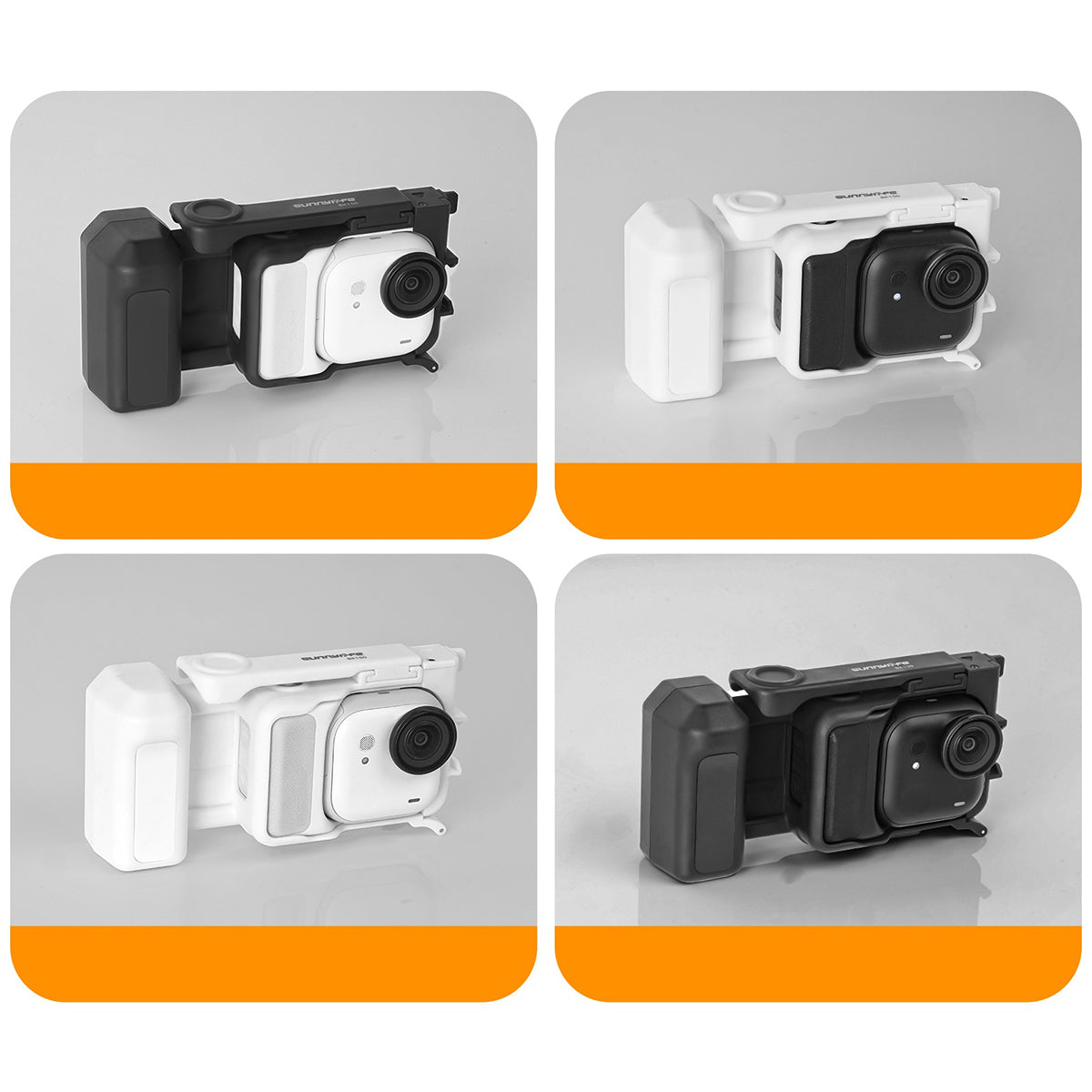 SUNNYLIFE GU-BK150 For Insta360 Go Ultra Rabbit Cage Handle Street Photography Grip Quick Release Frame