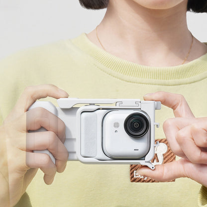SUNNYLIFE GU-BK150 For Insta360 Go Ultra Rabbit Cage Handle Street Photography Grip Quick Release Frame