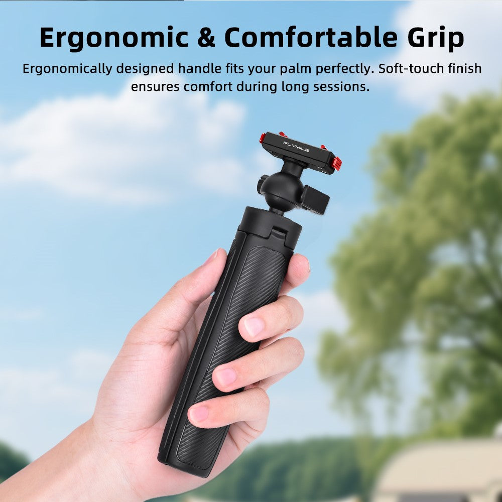 FLYMILE Magnetic Quick-Release Tripod for Insta360 Ace Pro 1  /  2  /  ACE  /  X5 2-in-1 Selfie Stick Telescopic Pole Tripod with Ball Head