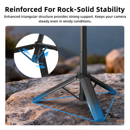 FLYMILE Magnetic Quick-Release Tripod for Insta360 Ace Pro 1  /  2  /  ACE  /  X5 2-in-1 Selfie Stick Telescopic Pole Tripod with Ball Head