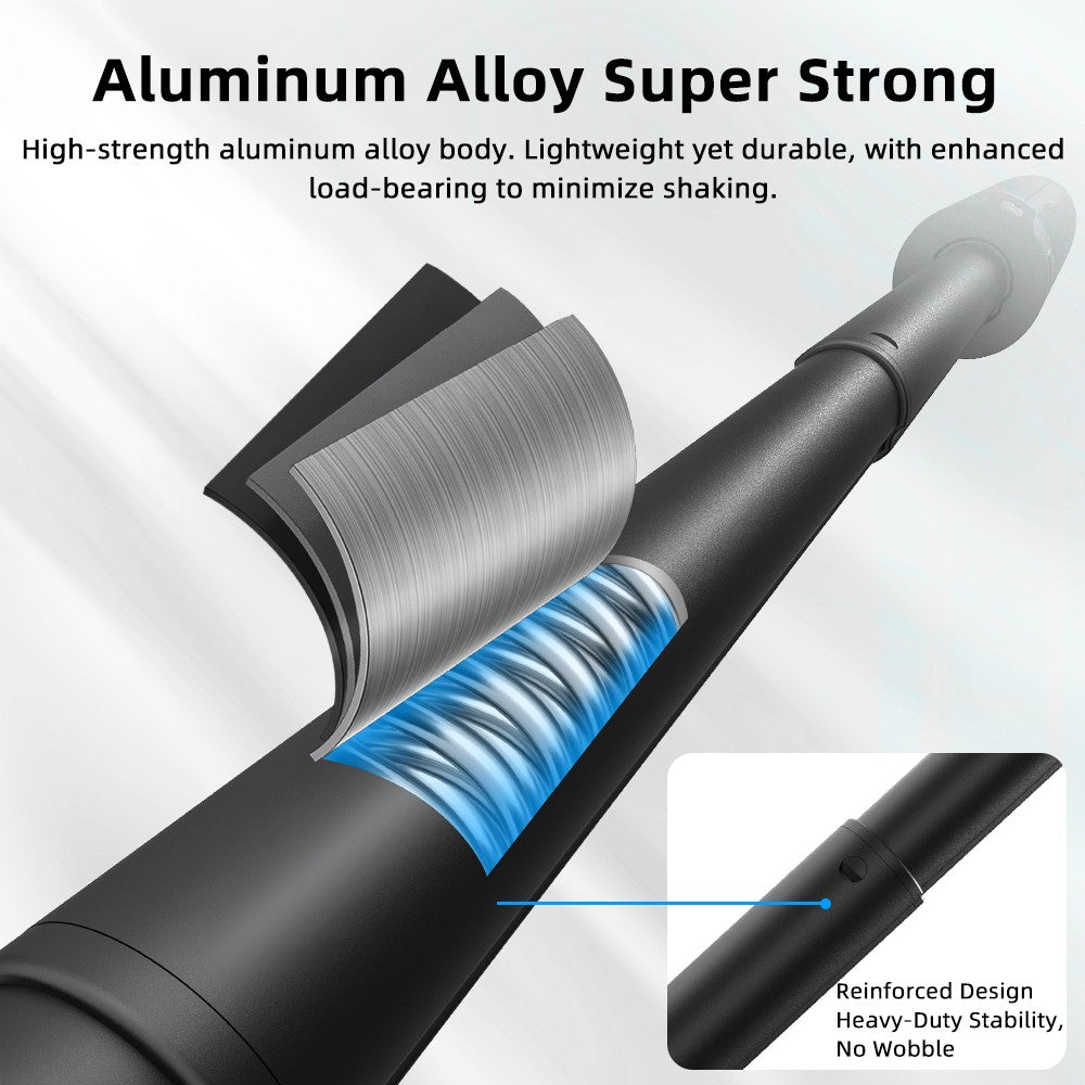 FLYMILE Magnetic Quick-Release Tripod for Insta360 Ace Pro 1  /  2  /  ACE  /  X5 2-in-1 Selfie Stick Telescopic Pole Tripod with Ball Head