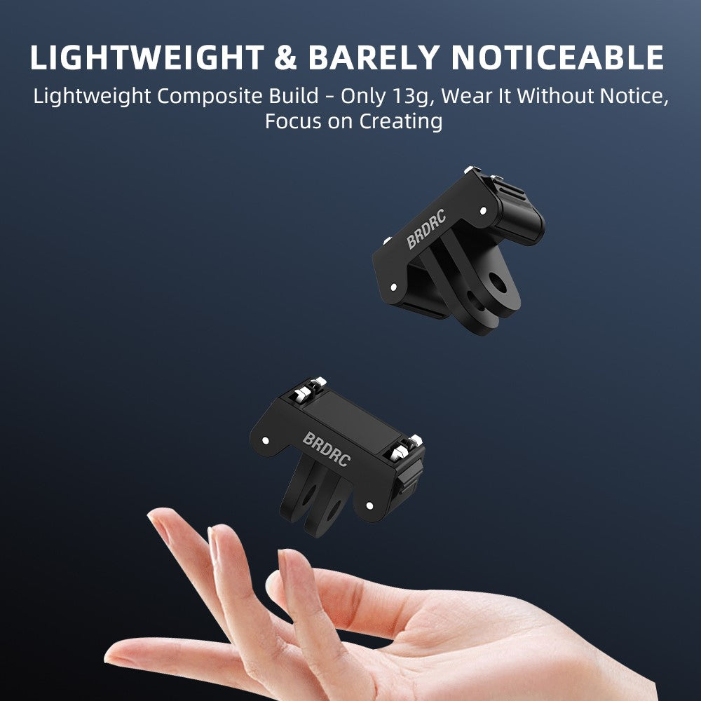 BRDRC Quick-Release Base for Insta360 Ace Pro 1  /  Pro 2 Plastic Magnetic Camera Mount Adapter with Dual-Claw Interface