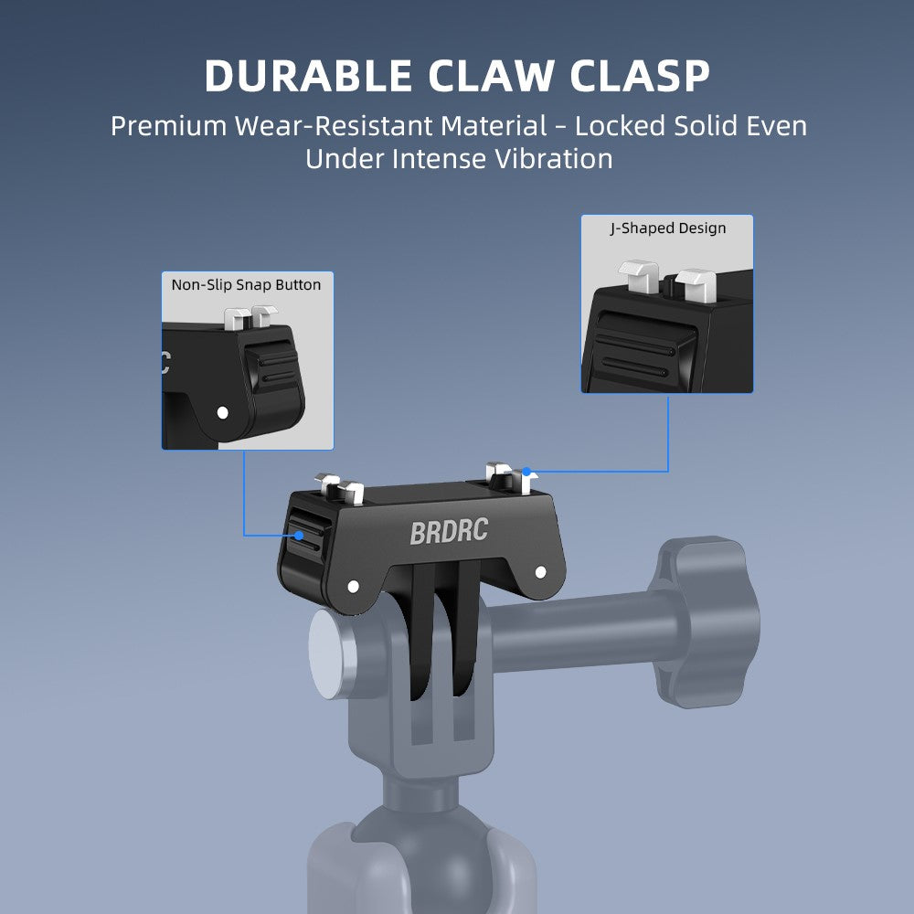 BRDRC Quick-Release Base for Insta360 Ace Pro 1  /  Pro 2 Plastic Magnetic Camera Mount Adapter with Dual-Claw Interface