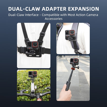 BRDRC Quick-Release Base for Insta360 Ace Pro 1  /  Pro 2 Plastic Magnetic Camera Mount Adapter with Dual-Claw Interface
