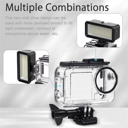 Camera Case Accessory Kit for DJI Osmo Action 5 Pro  /  4  /  3 Waterproof Case Tempered Glass Screen Protector Silicone Cover