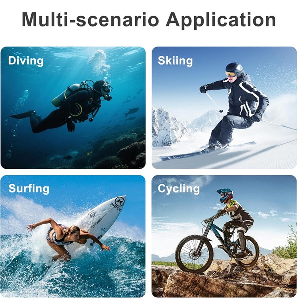 Waterproof Camera Case for DJI Osmo Action 6 30m Underwater Protection Anti-Fog Insert Dual Cold Shoe Mount Dive Cover