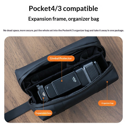 VRIG AC102 For DJI Osmo Pocket 4 / 3 Camera Gimbal Screen Lens Protector Cover Flip-Open Protective Case
