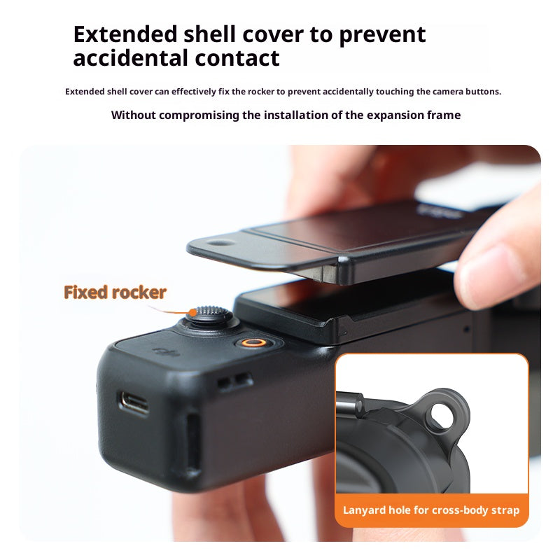 VRIG AC102 For DJI Osmo Pocket 4 / 3 Camera Gimbal Screen Lens Protector Cover Flip-Open Protective Case