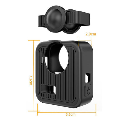 For GoPro MAX2 Silicone Case Shockproof Lens Cap Camera Body Protective Cover