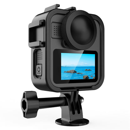 Protective Case for GoPro MAX2 Plastic Cage Expansion Frame Side Opening Battery Cover Shockproof Housing Kit
