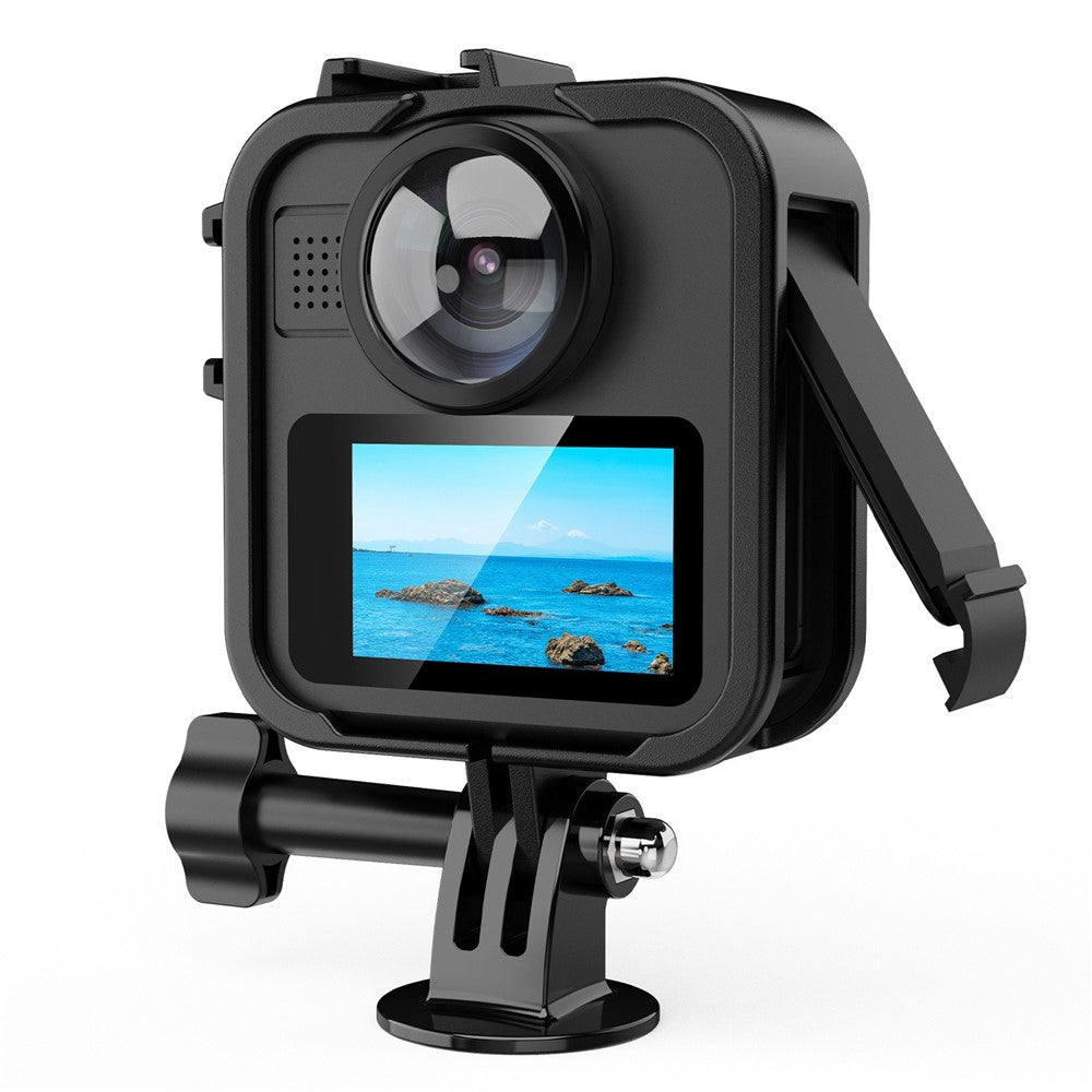 Protective Case for GoPro MAX2 Plastic Cage Expansion Frame Side Opening Battery Cover Shockproof Housing Kit