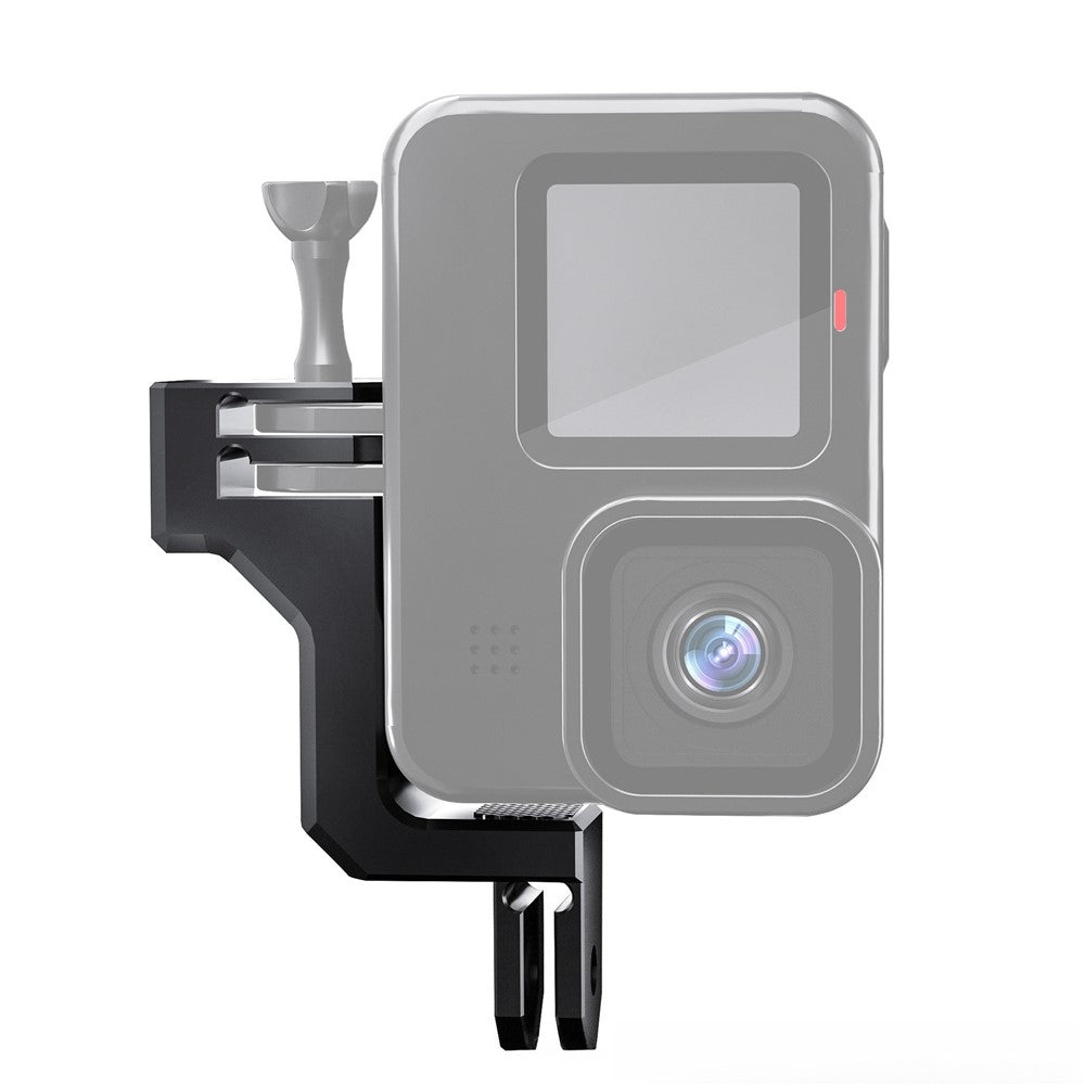 L-Shaped Aluminum Mount Bracket for GoPro Hero 9  /  10  /  11  /  12 Vertical Horizontal Adapter Mount Connector with Long Screw