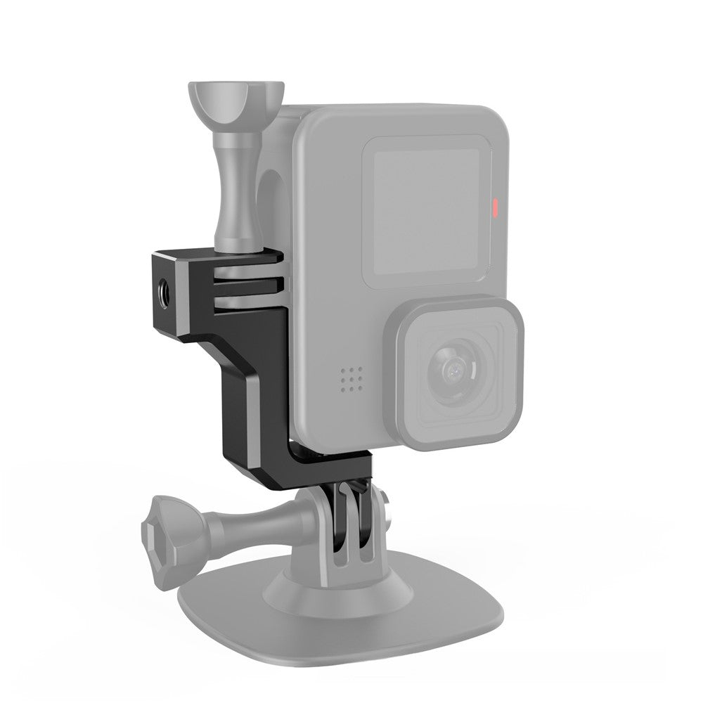 L-Shaped Aluminum Mount Bracket for GoPro Hero 9  /  10  /  11  /  12 Vertical Horizontal Adapter Mount Connector with Long Screw
