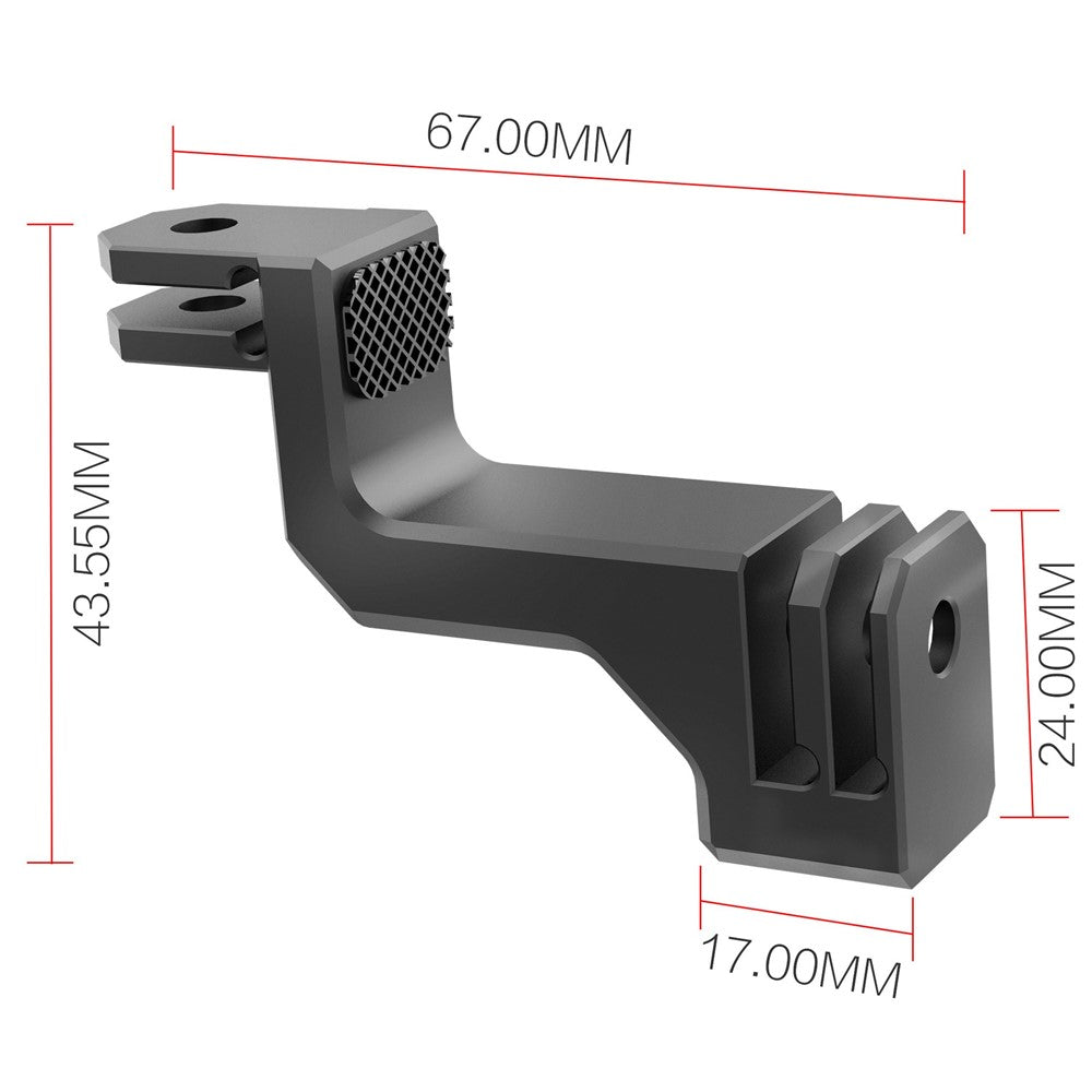 L-Shaped Aluminum Mount Bracket for GoPro Hero 9  /  10  /  11  /  12 Vertical Horizontal Adapter Mount Connector with Long Screw