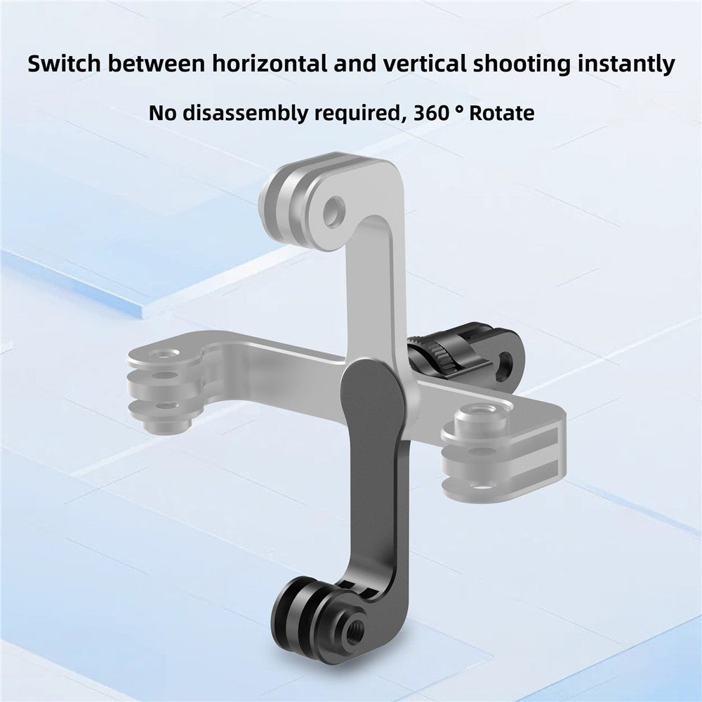 360 Degree Rotating Mount for GoPro Hero 11  /  12  /  13 Aluminum Alloy Vertical Horizontal Adapter Stand with Long Screw