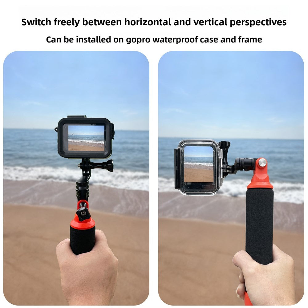 360 Degree Rotating Mount for GoPro Hero 11  /  12  /  13 Aluminum Alloy Vertical Horizontal Adapter Stand with Long Screw