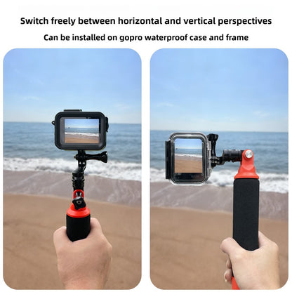 360 Degree Rotating Mount for GoPro Hero 11  /  12  /  13 Aluminum Alloy Vertical Horizontal Adapter Stand with Long Screw