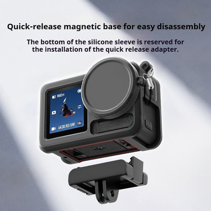 Silicone Case for DJI Osmo Action 3  /  4  /  5 Pro Shockproof Anti-scratch Lens Cap Body Protective Cover