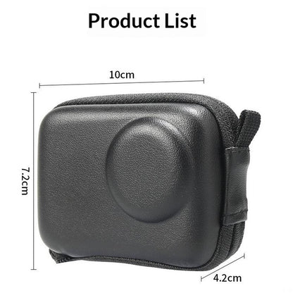 Semi-Open Hard Shell Case for DJI Osmo Action 5 Pro PU Leather Storage Bag Shockproof Portable Carrying Pouch