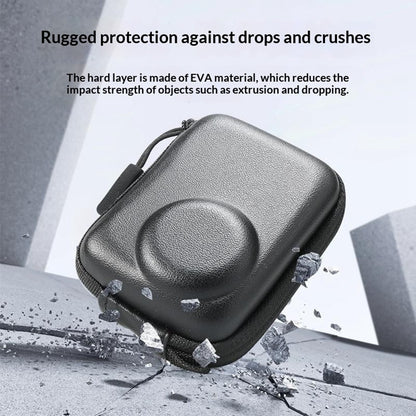 Semi-Open Hard Shell Case for DJI Osmo Action 5 Pro PU Leather Storage Bag Shockproof Portable Carrying Pouch