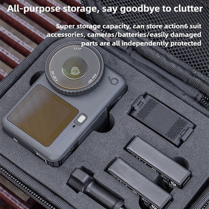 Carrying Case for DJI Osmo Action 6 EVA Hard Shell Storage Bag Shockproof Protective Travel Organizer