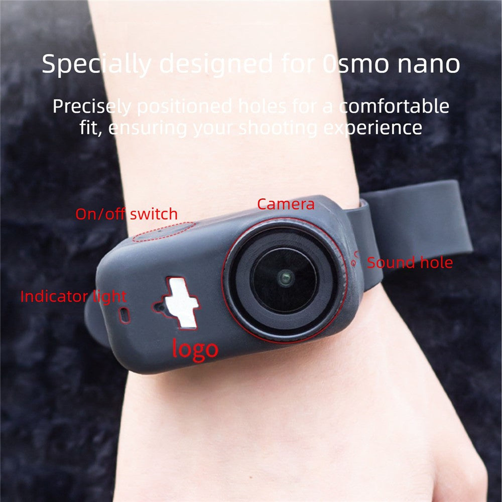 Silicone Wristband Case for DJI Osmo Nano Action Camera Multi-functional Wrist Strap Adjustable Wristband Cover
