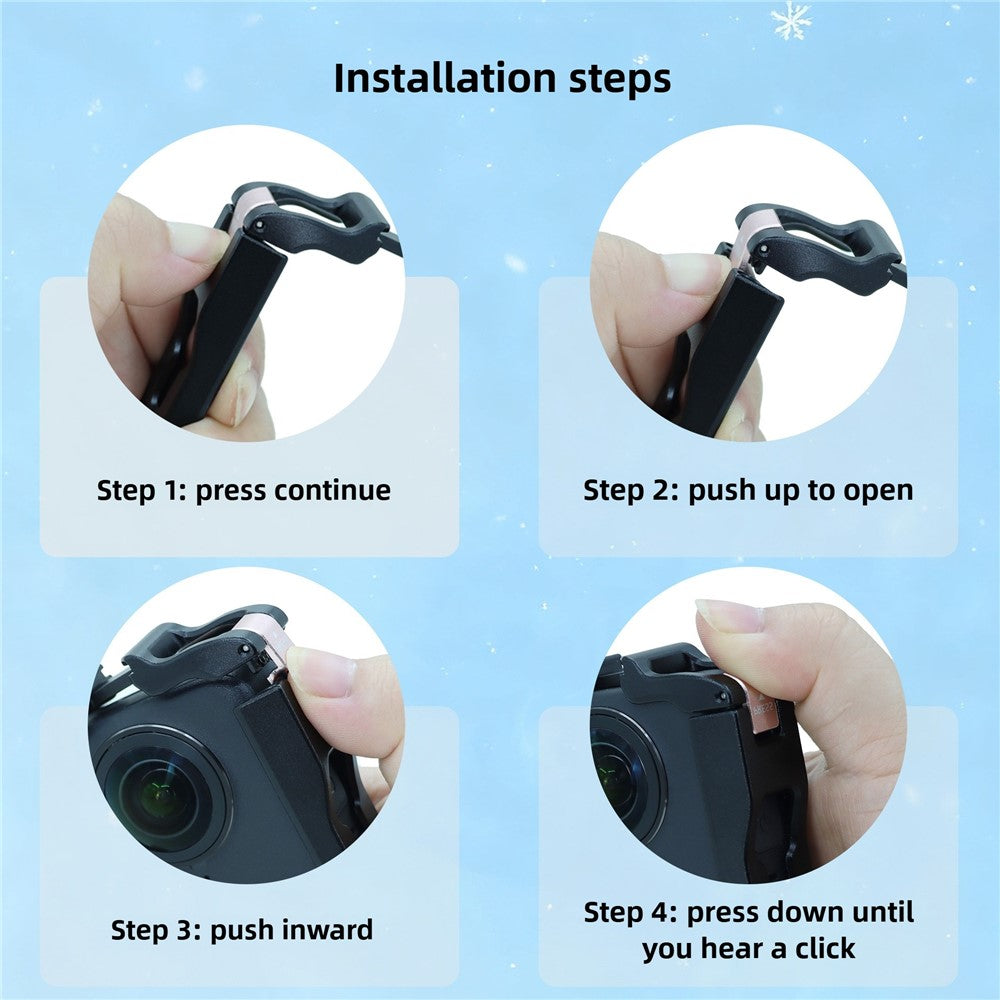 For DJI Osmo 360 Action Camera Aluminum Alloy Cage Magnetic Quick Release Metal Expansion Protective Frame