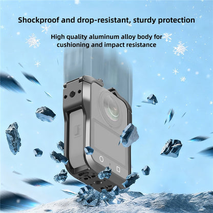 For DJI Osmo 360 Action Camera Aluminum Alloy Cage Magnetic Quick Release Metal Expansion Protective Frame