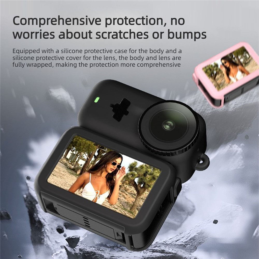 For DJI Osmo Nano Silicone Case Full Set Protective Cover with Lens Cap and Anti-lost Lanyard