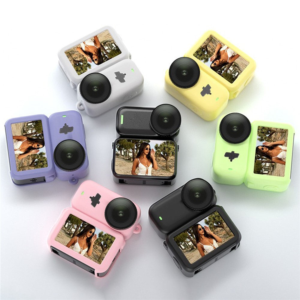 For DJI Osmo Nano Silicone Case Full Set Protective Cover with Lens Cap and Anti-lost Lanyard